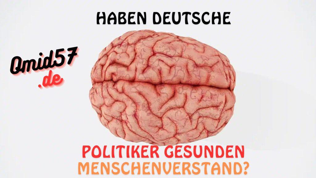 Haben deutsche Politiker gesunden Menschenverstand1